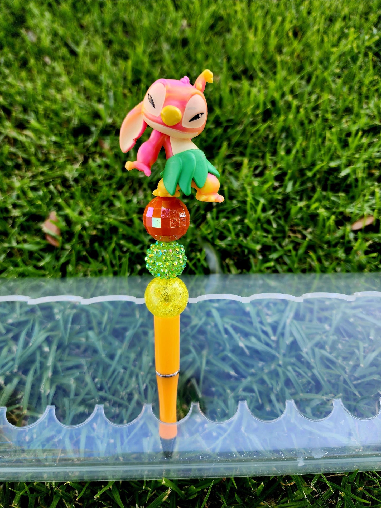 Doorable Pens, Character Pens, Beaded Pens, Gifts, (Stitch ombre collection)