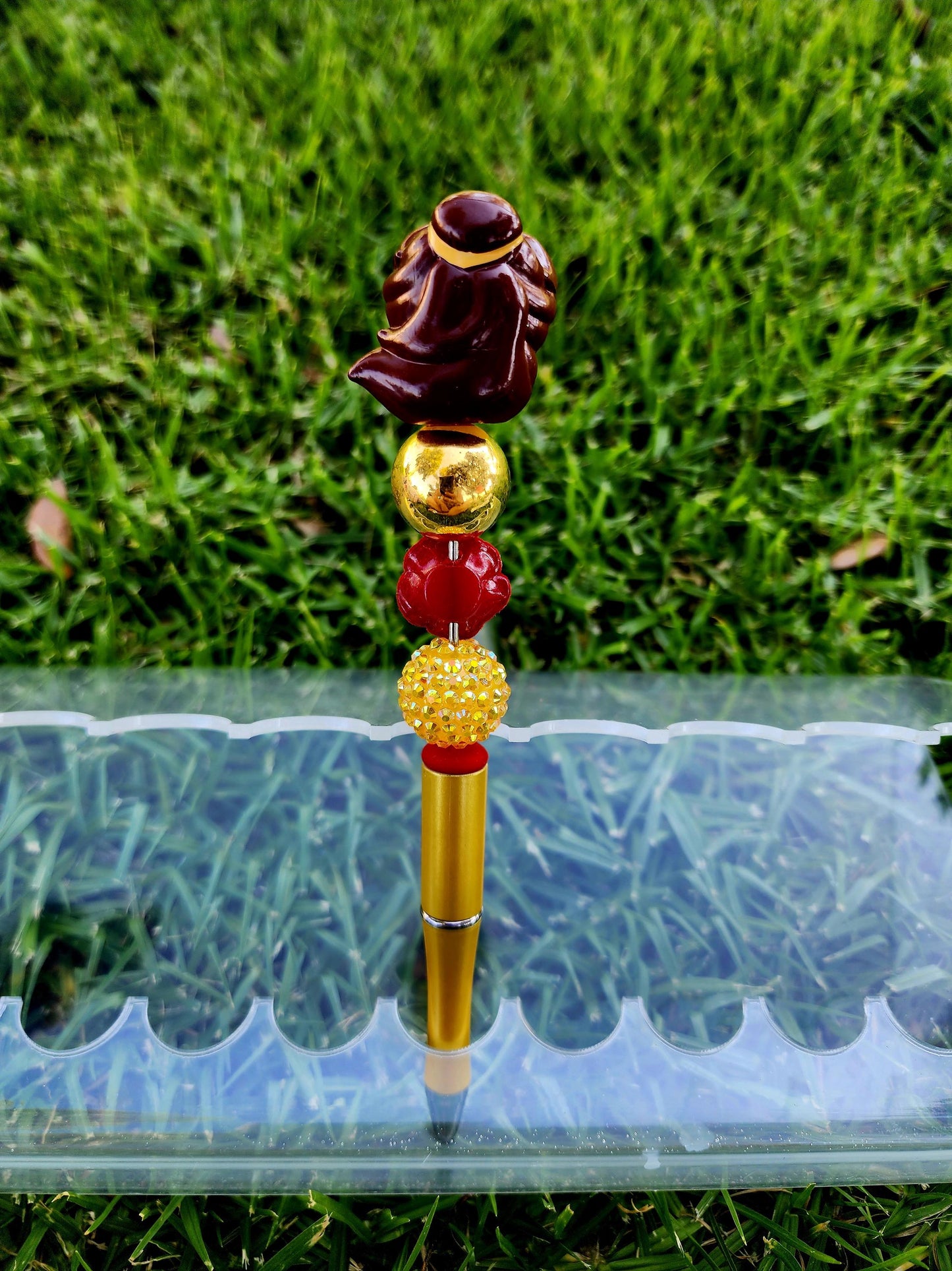 Doorable Pens, Character Pens, Beaded Pens, Gifts, Beauty and the Beast, Belle