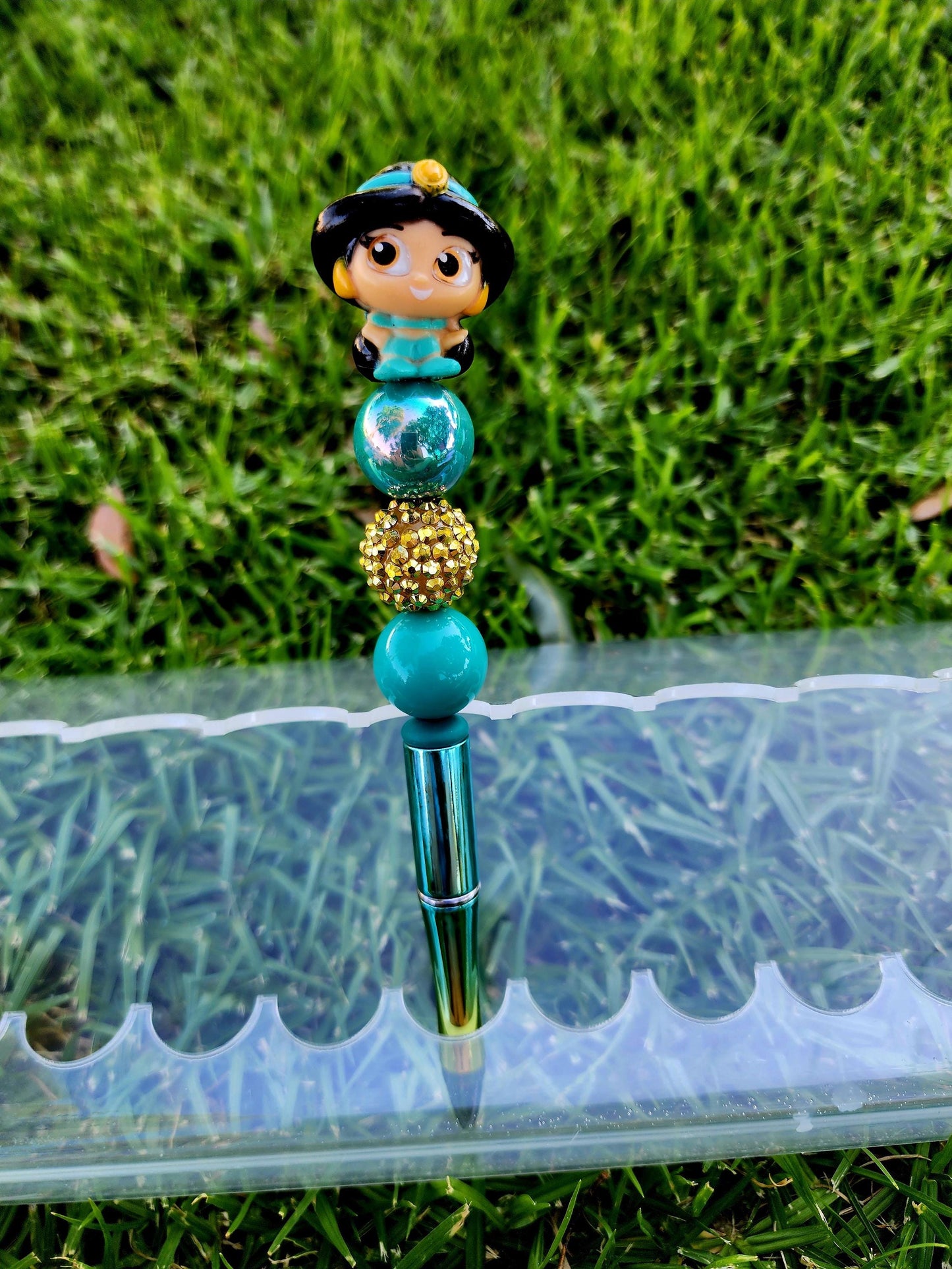 Doorable Pens, Character Pens, Beaded Pens, Gifts, Aladdin, Jasmine, Genie