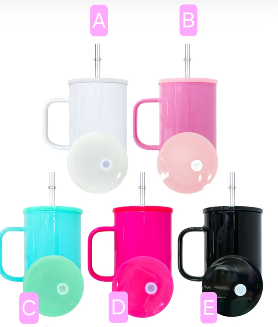 (17 oz.) Colored Glass Mug