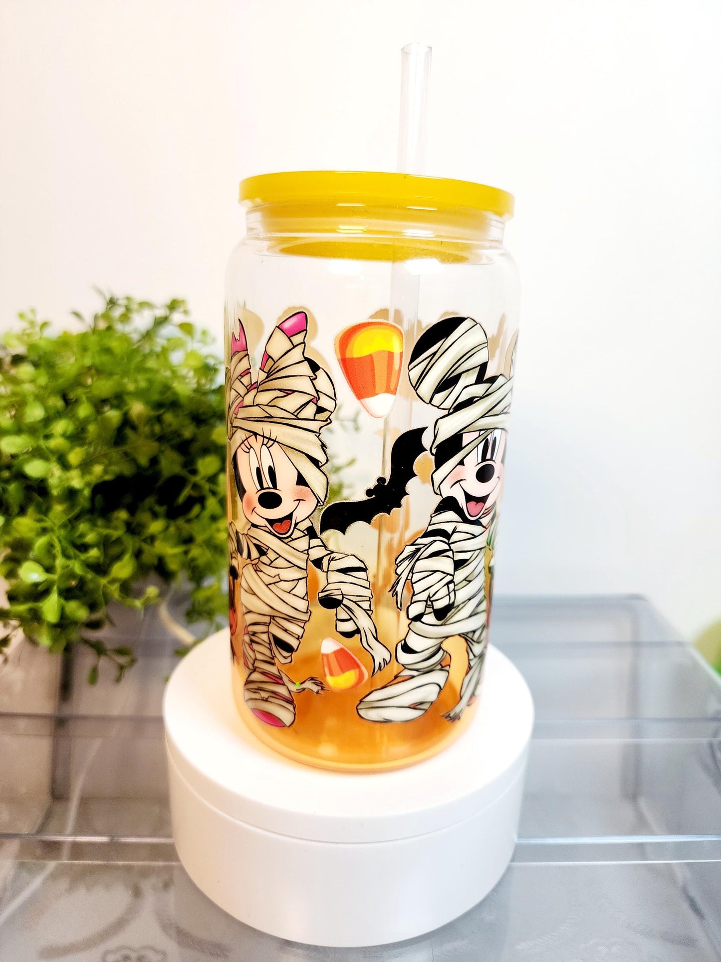 Micky Cup/Tumbler/Can, (16 oz.) Comes with lid and straw