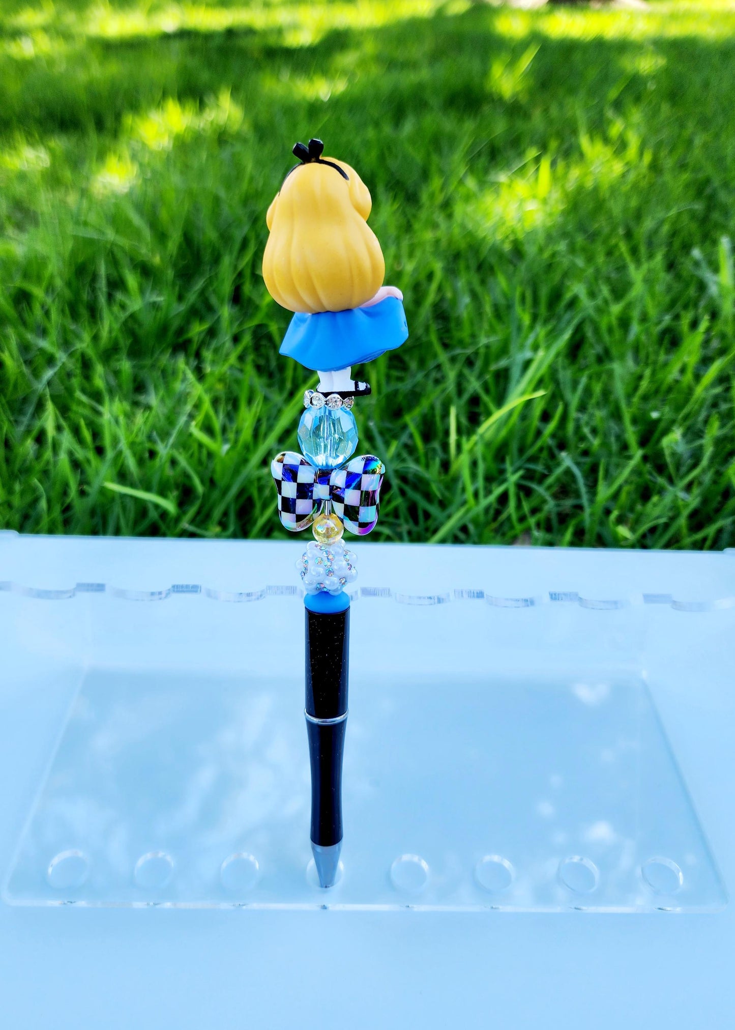 Doorable Pens, Character Pens, Beaded Pens, Gifts, Alice in Wonderland, Cat