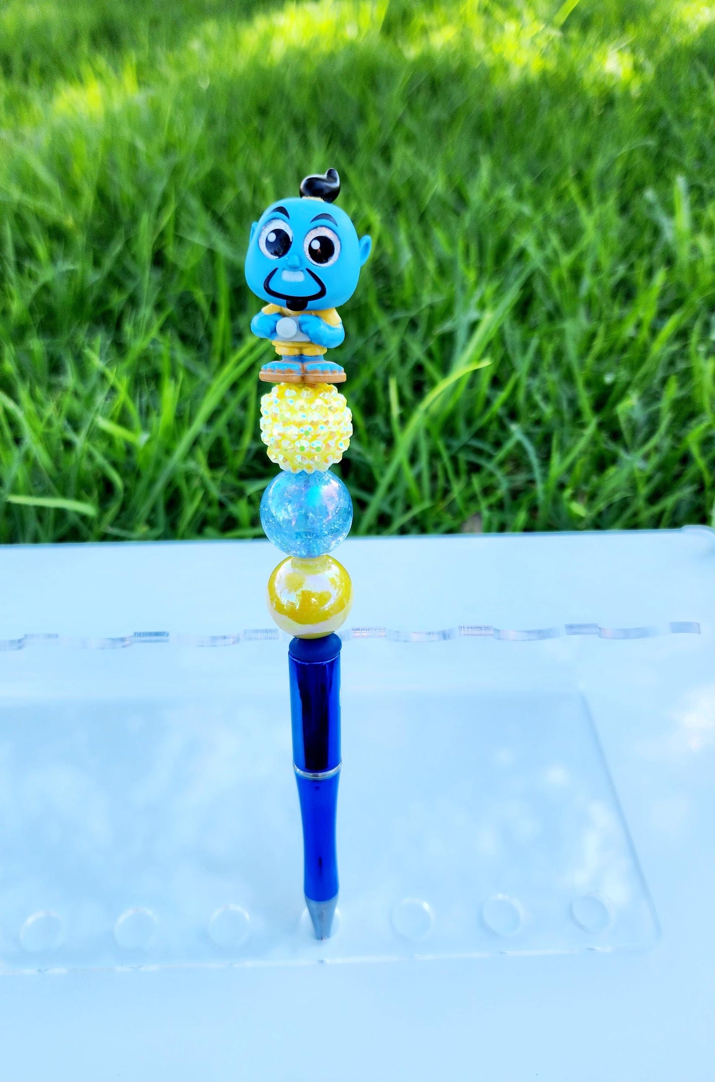 Doorable Pens, Character Pens, Beaded Pens, Gifts, Aladdin, Jasmine, Genie