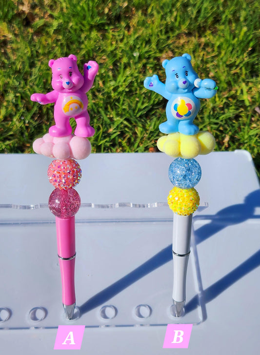 Doorable Pens, Character Pens, Beaded Pens, Gifts, care bears
