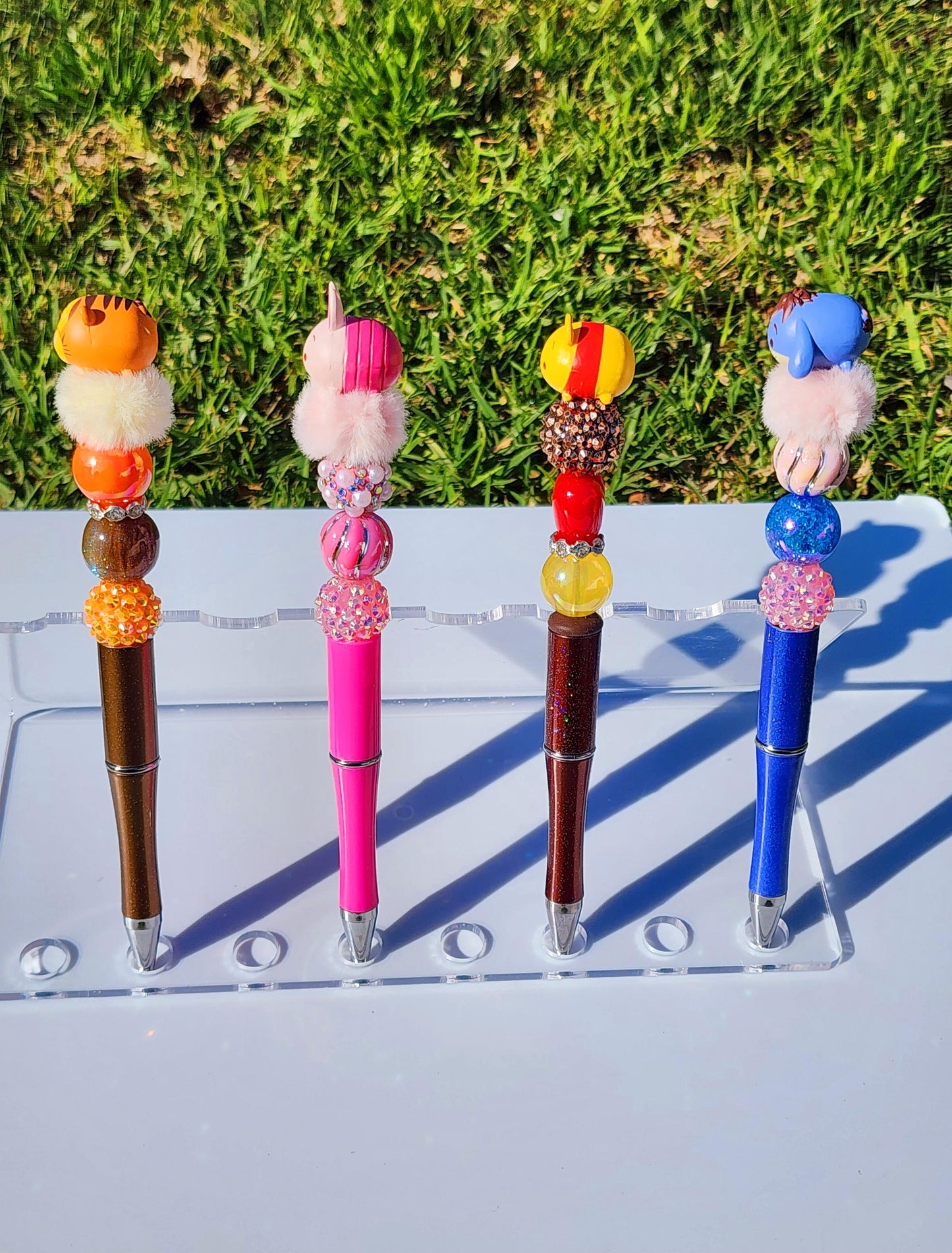 Mini tsum tsum pens, Doorable Pens, Character Pens, Beaded Pens, Gifts, pooh bear