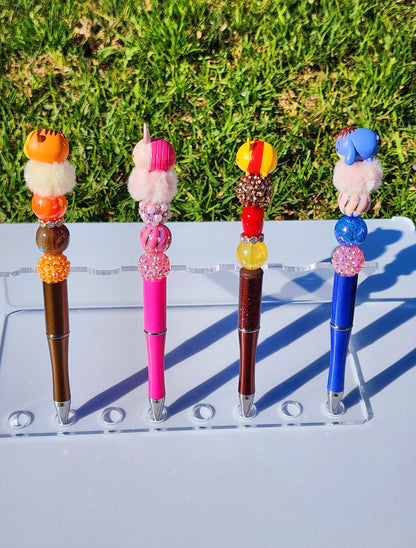 Mini tsum tsum pens, Doorable Pens, Character Pens, Beaded Pens, Gifts, pooh bear