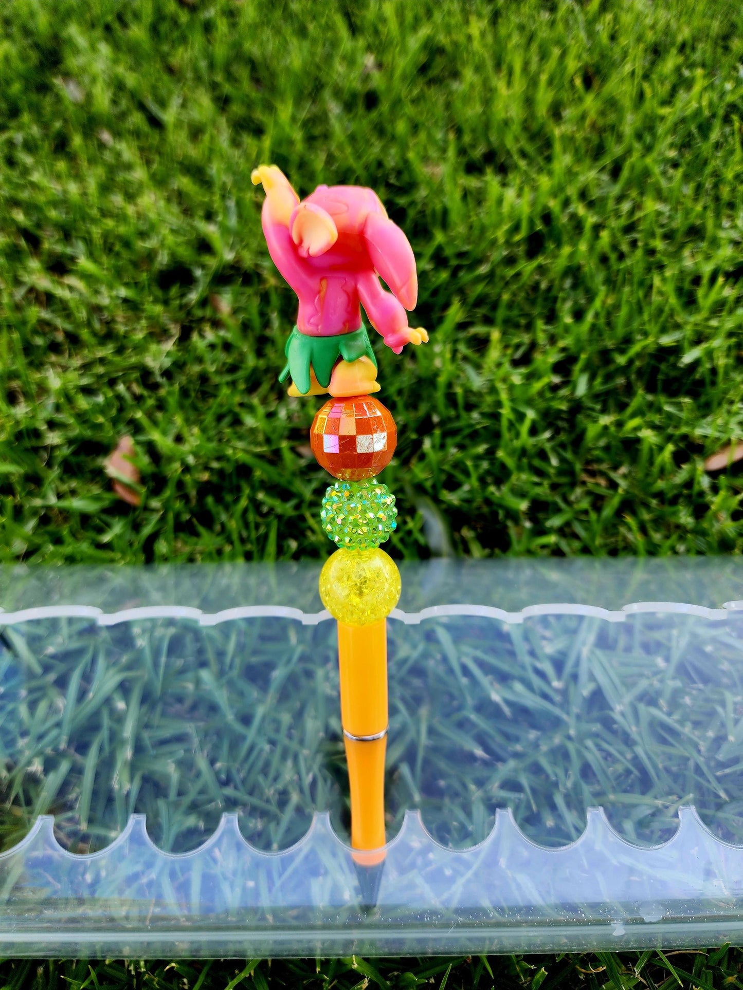 Doorable Pens, Character Pens, Beaded Pens, Gifts, (Stitch ombre collection)