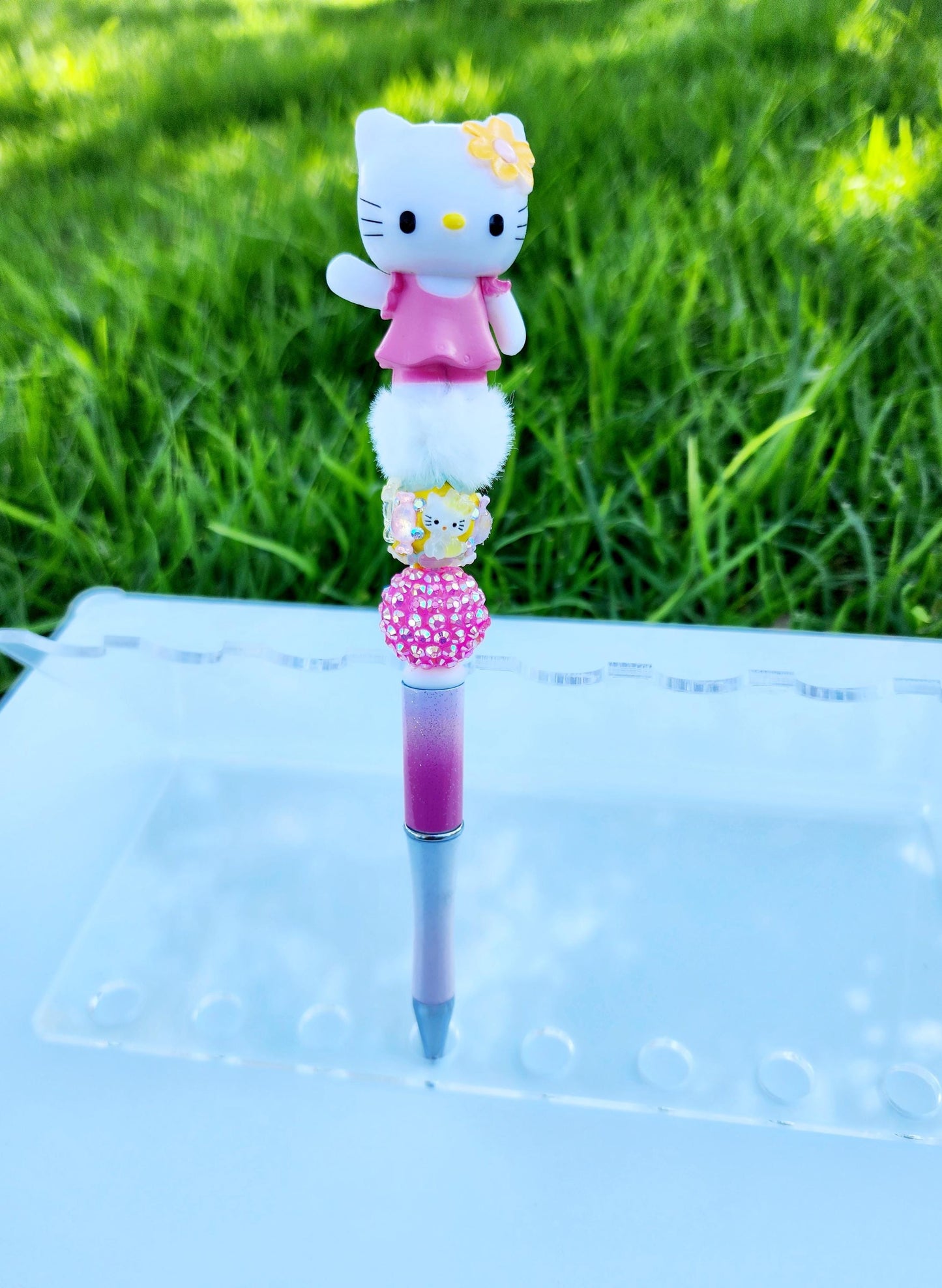 Doorable Pens, Character Pens, Beaded Pens, Gifts, Kitty