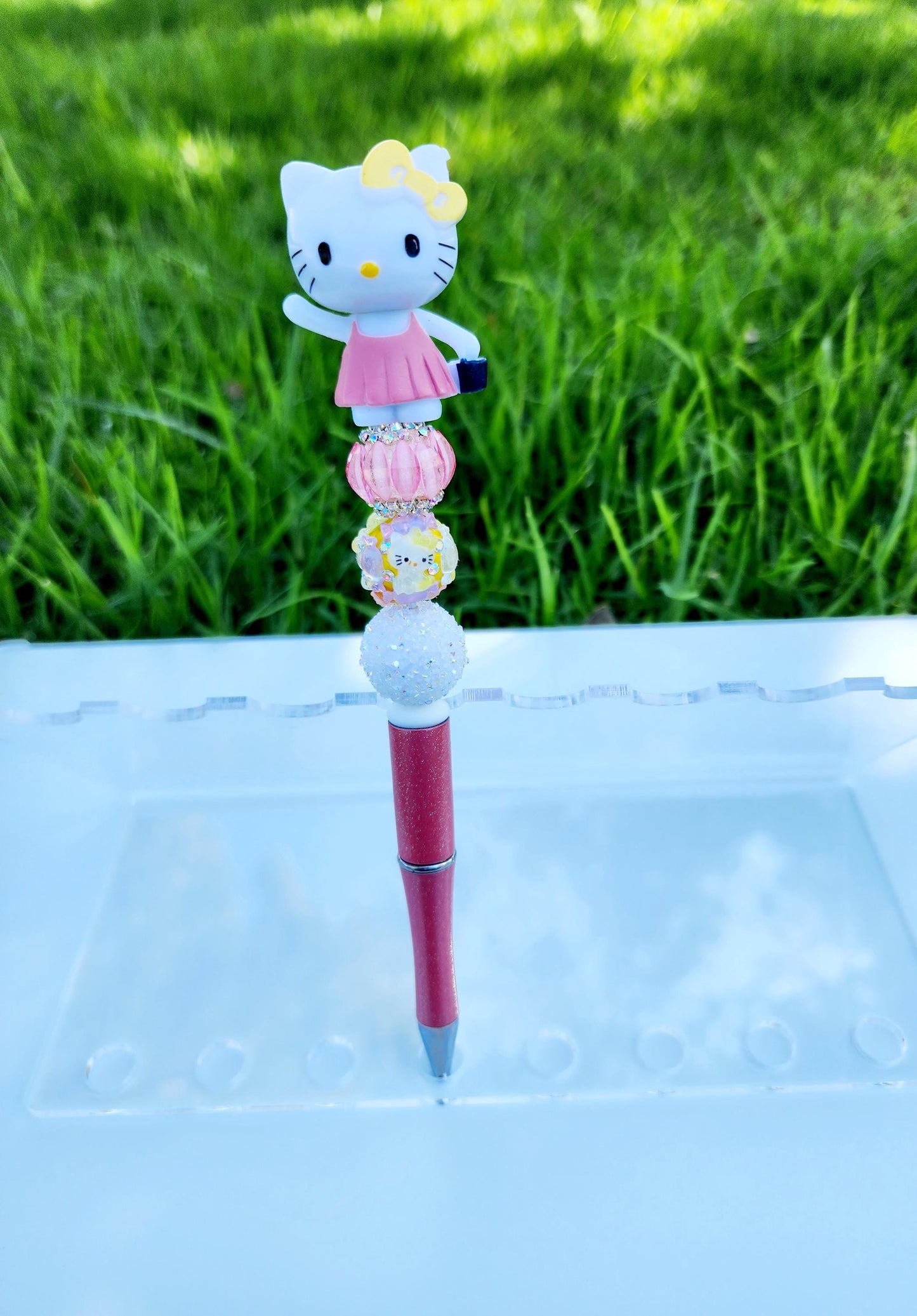 Doorable Pens, Character Pens, Beaded Pens, Gifts, Kitty