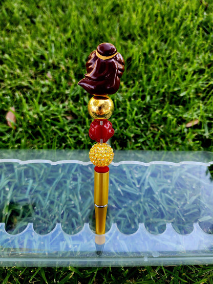 Doorable Pens, Character Pens, Beaded Pens, Gifts, Beauty and the Beast, Belle