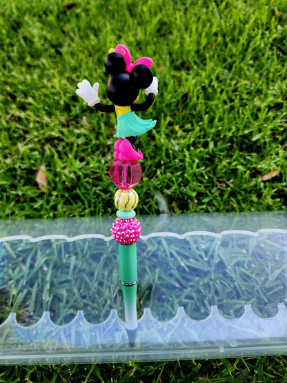 Doorable Pens, Character Pens, Beaded Pens, Gifts, Disney, Minnie Mouse