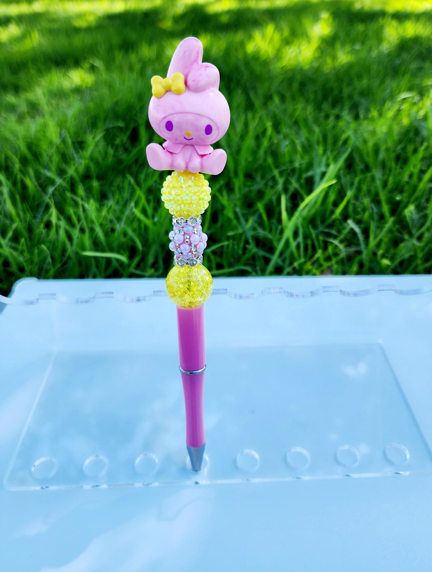 Doorable Pens, Character Pens, Beaded Pens, Gifts, (Kitty Chalk Collection Series)