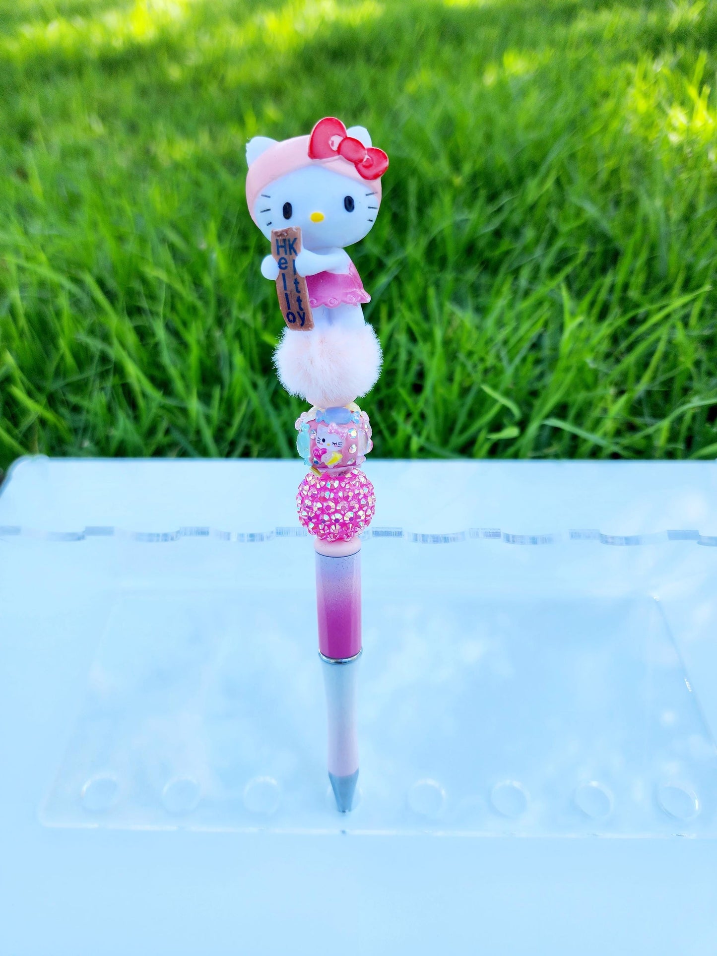 Doorable Pens, Character Pens, Beaded Pens, Gifts, Kitty