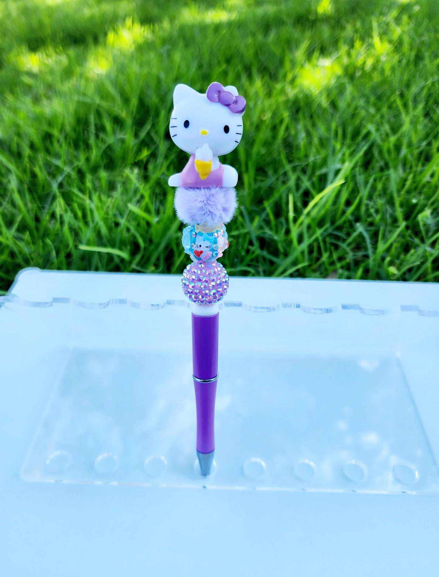 Doorable Pens, Character Pens, Beaded Pens, Gifts, Kitty