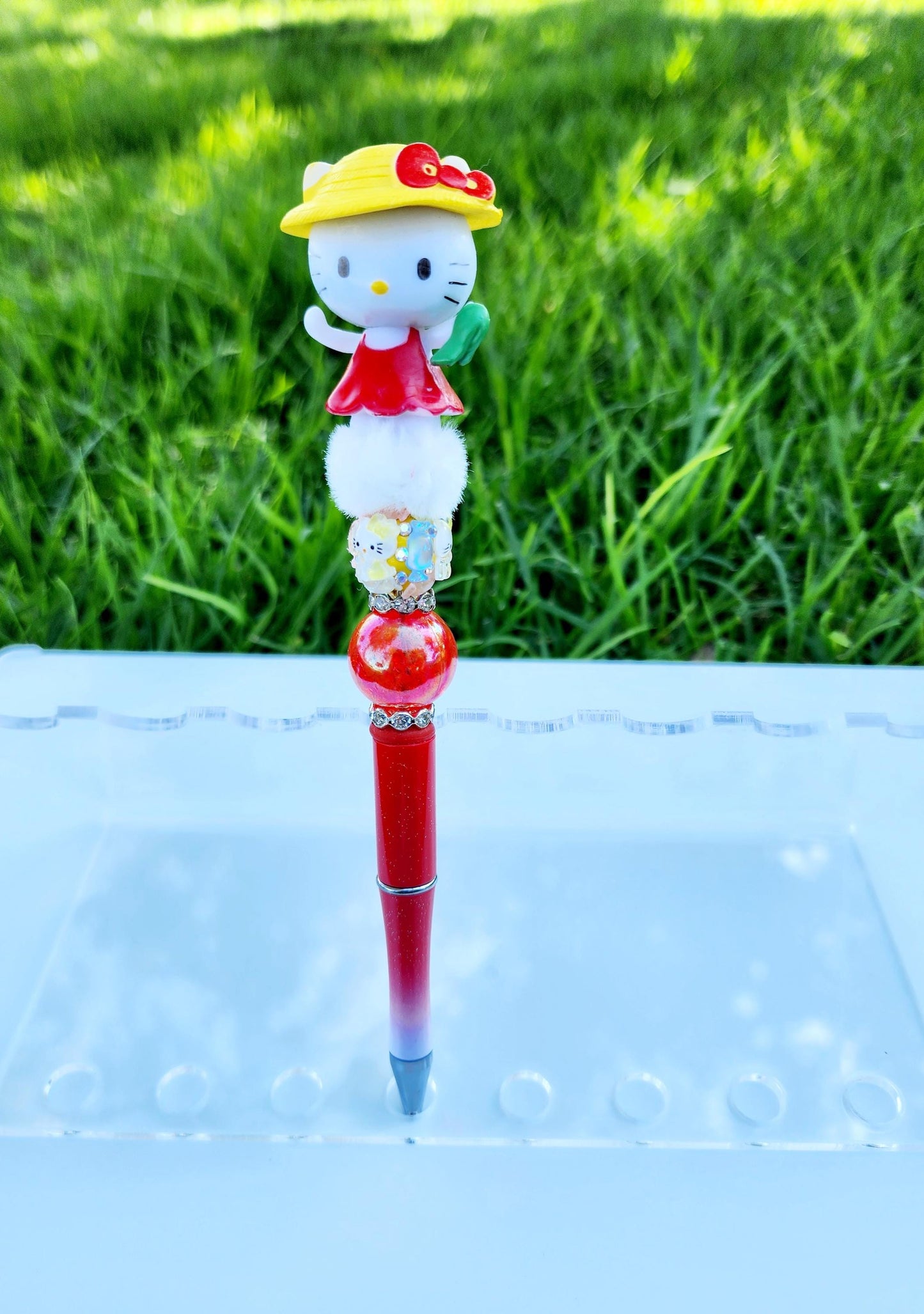 Doorable Pens, Character Pens, Beaded Pens, Gifts, Kitty