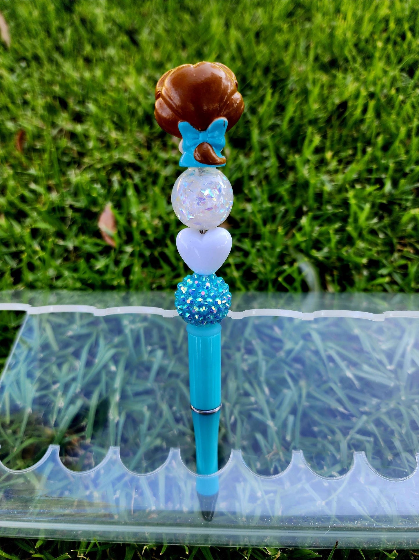 Doorable Pens, Character Pens, Beaded Pens, Gifts, Beauty and the Beast, Belle