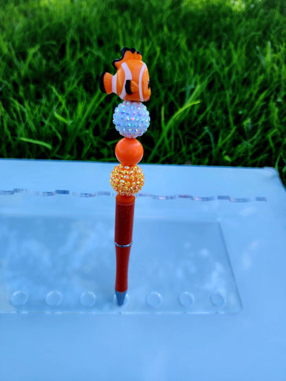 Doorable Pens, Character Pens, Beaded Pens, Gifts, Finding Nemo