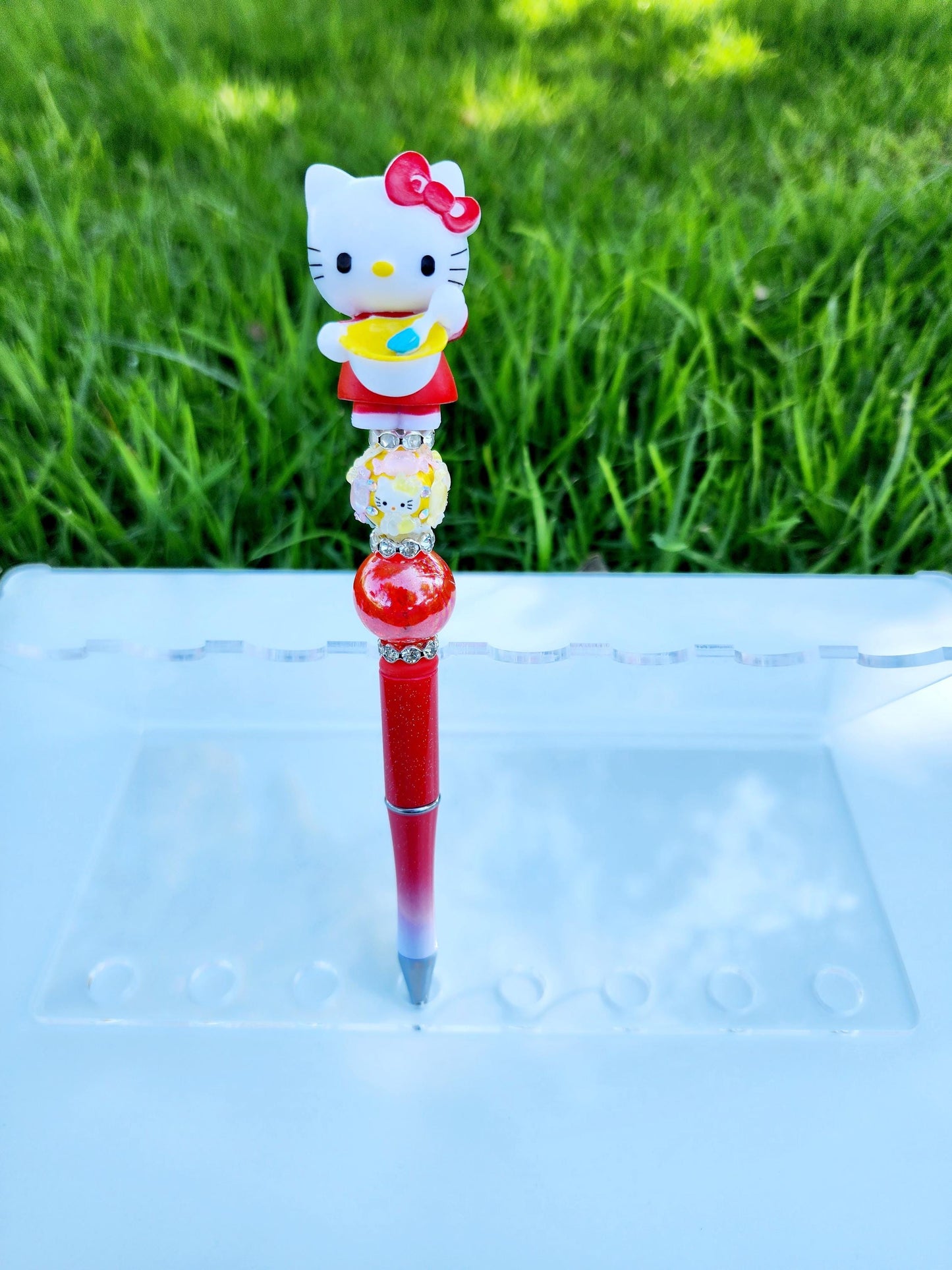 Doorable Pens, Character Pens, Beaded Pens, Gifts, Kitty