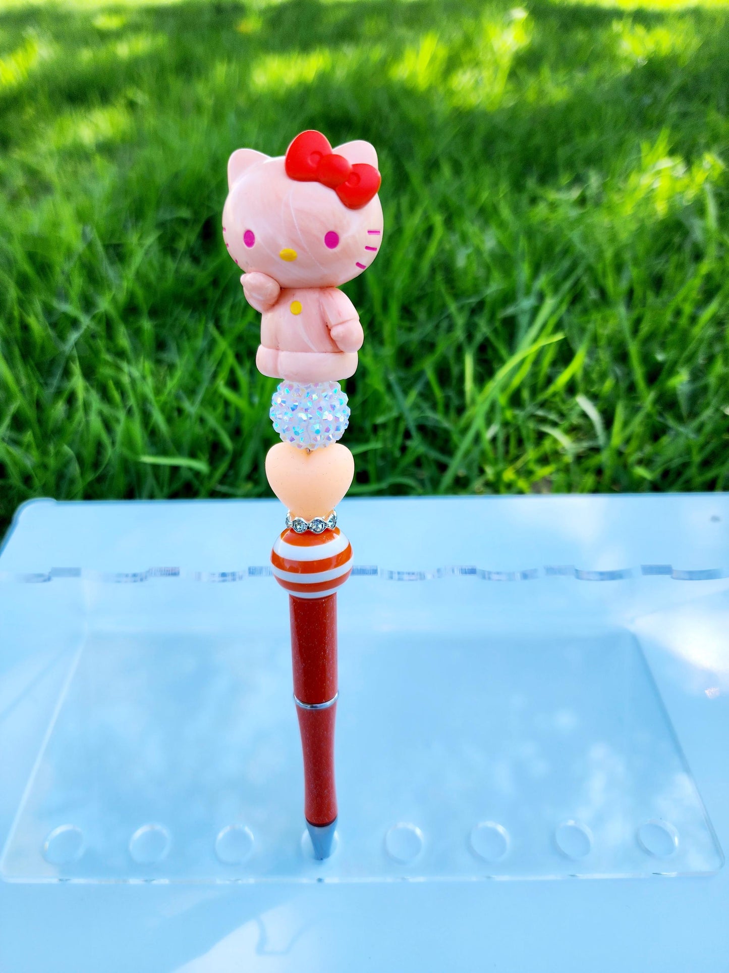 Doorable Pens, Character Pens, Beaded Pens, Gifts, (Kitty Chalk Collection Series)