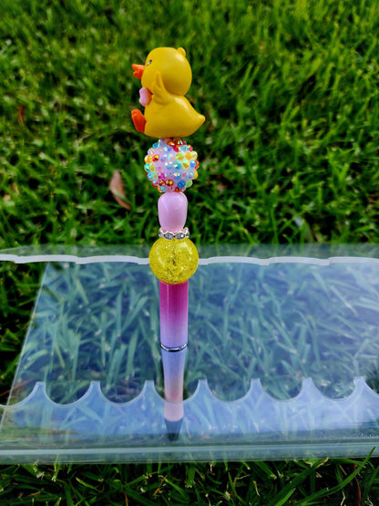 Doorable Pens, Character Pens, Beaded Pens, Gifts, Duck Valentines easter