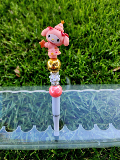 Doorable Pens, Character Pens, Beaded Pens, Gifts, (Kitty, Kuromi, Cinnamoroll, Melody, Pompom)