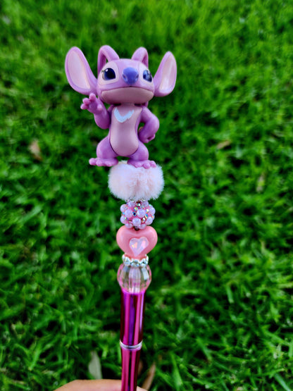 Doorable Pens, Character Pens, Beaded Pens, Gifts, Stitch, Angel