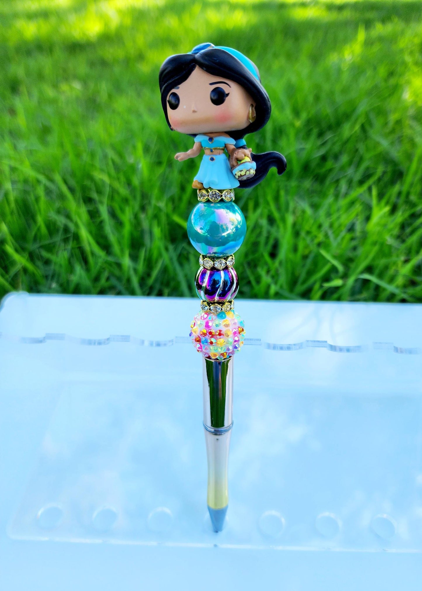 Doorable Pens, Character Pens, Beaded Pens, Gifts, Princess, Cinderella, Rapunzel, Jasmine, Ariel, Tiana, Belle, Disney Funko Pop Minis