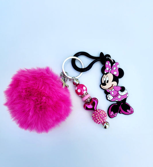 Doorable, Character, Beaded Keychains, Gifts, Minnie Mouse