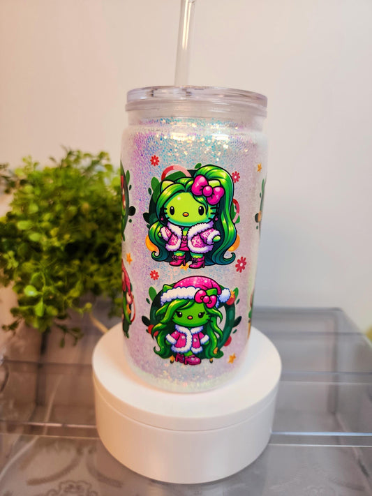 Kitty Acrylic Cup/Tumbler/Can, (16 oz.) Comes with lid and straw