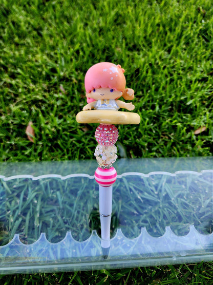 Doorable Pens, Character Pens, Beaded Pens, Gifts, (Kitty, Twins, Cinnamoroll, Kuromi)