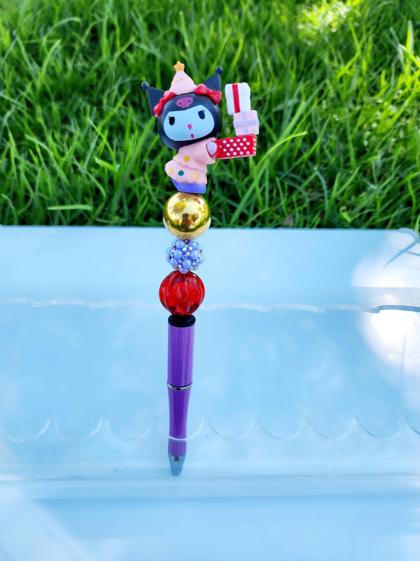 Doorable Pens, Character Pens, Beaded Pens, Gifts, (Kitty, Kuromi, Cinnamoroll, Melody, Pompom)