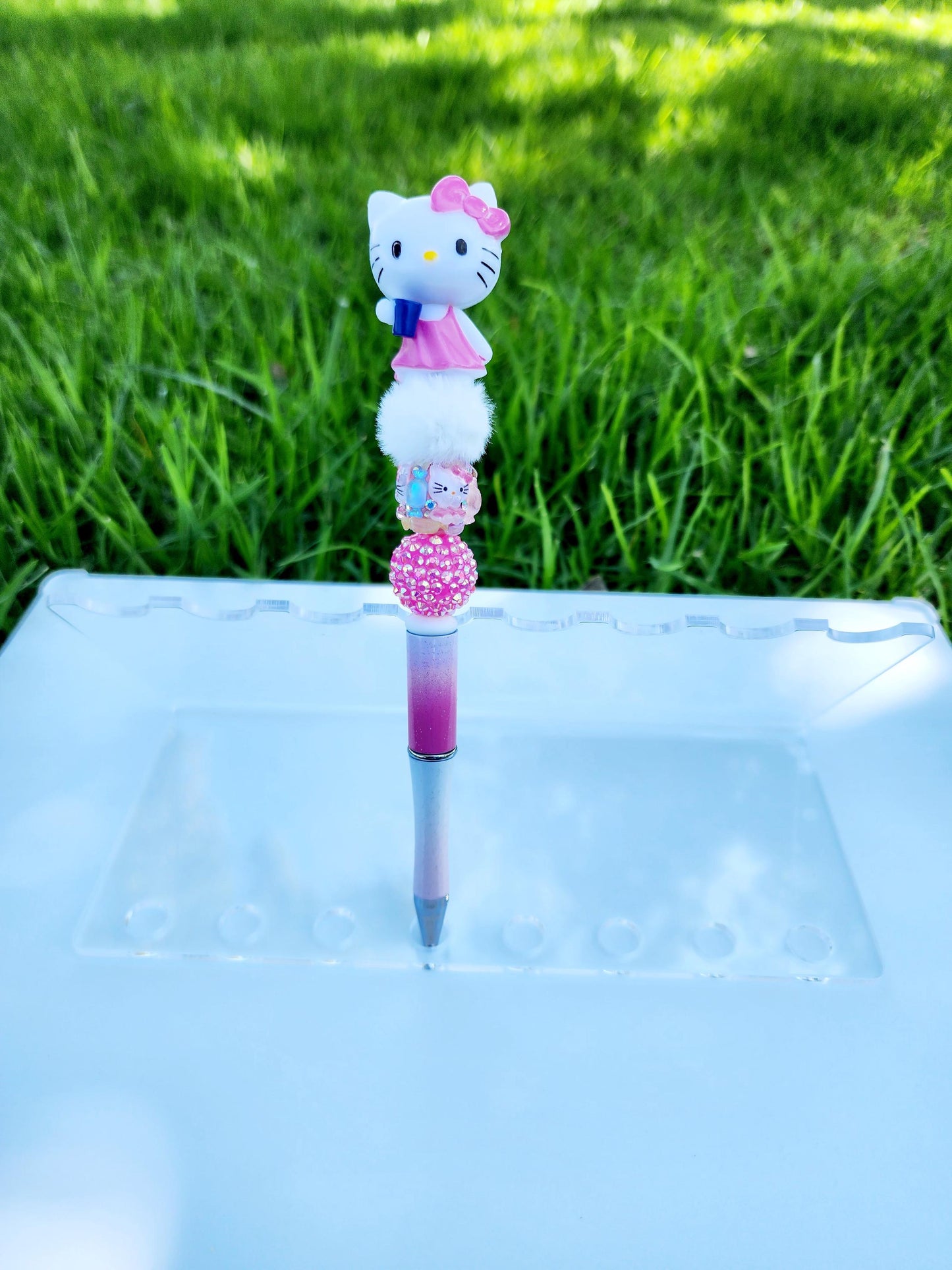 Doorable Pens, Character Pens, Beaded Pens, Gifts, Kitty