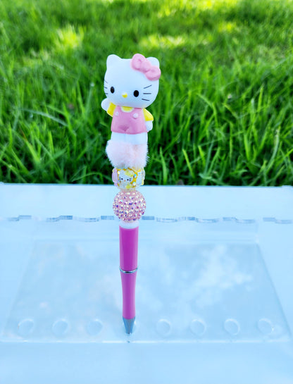 Doorable Pens, Character Pens, Beaded Pens, Gifts, Kitty