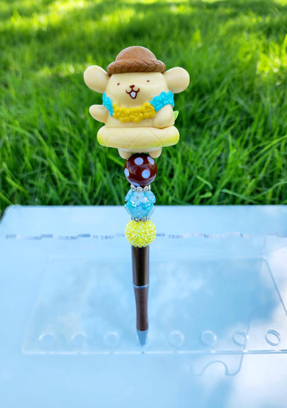 Doorable Pens, Character Pens, Beaded Pens, Gifts, (Kitty, Melody, Pompom, Kuromi)