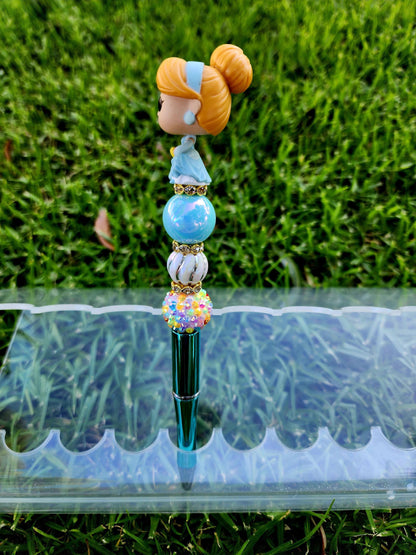 Doorable Pens, Character Pens, Beaded Pens, Gifts, Princess, Cinderella, Rapunzel, Jasmine, Ariel, Tiana, Belle, Disney Funko Pop Minis