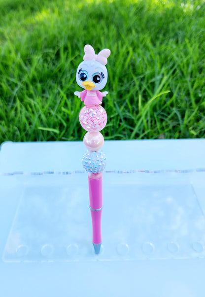 Doorable Pens, Character Pens, Beaded Pens, Gifts, Daisy, Donald Duck