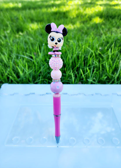 Doorable Pens, Character Pens, Beaded Pens, Gifts, Disney, Minnie Mouse