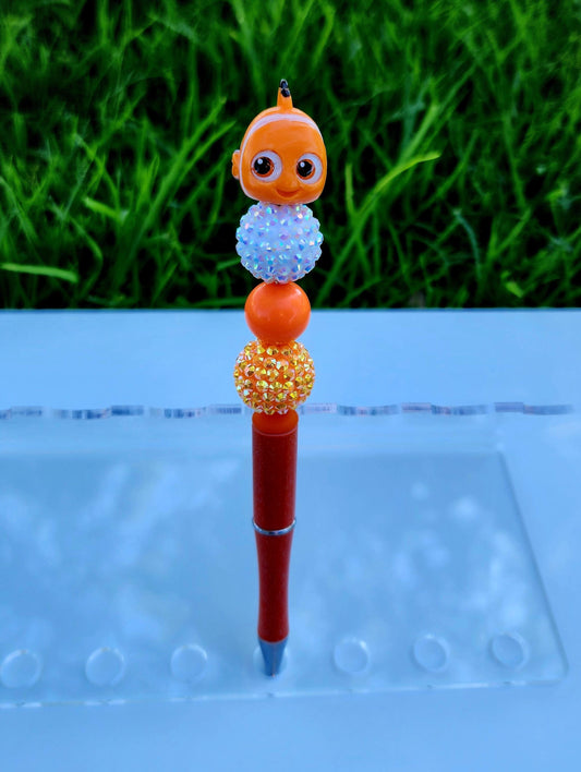 Doorable Pens, Character Pens, Beaded Pens, Gifts, Finding Nemo