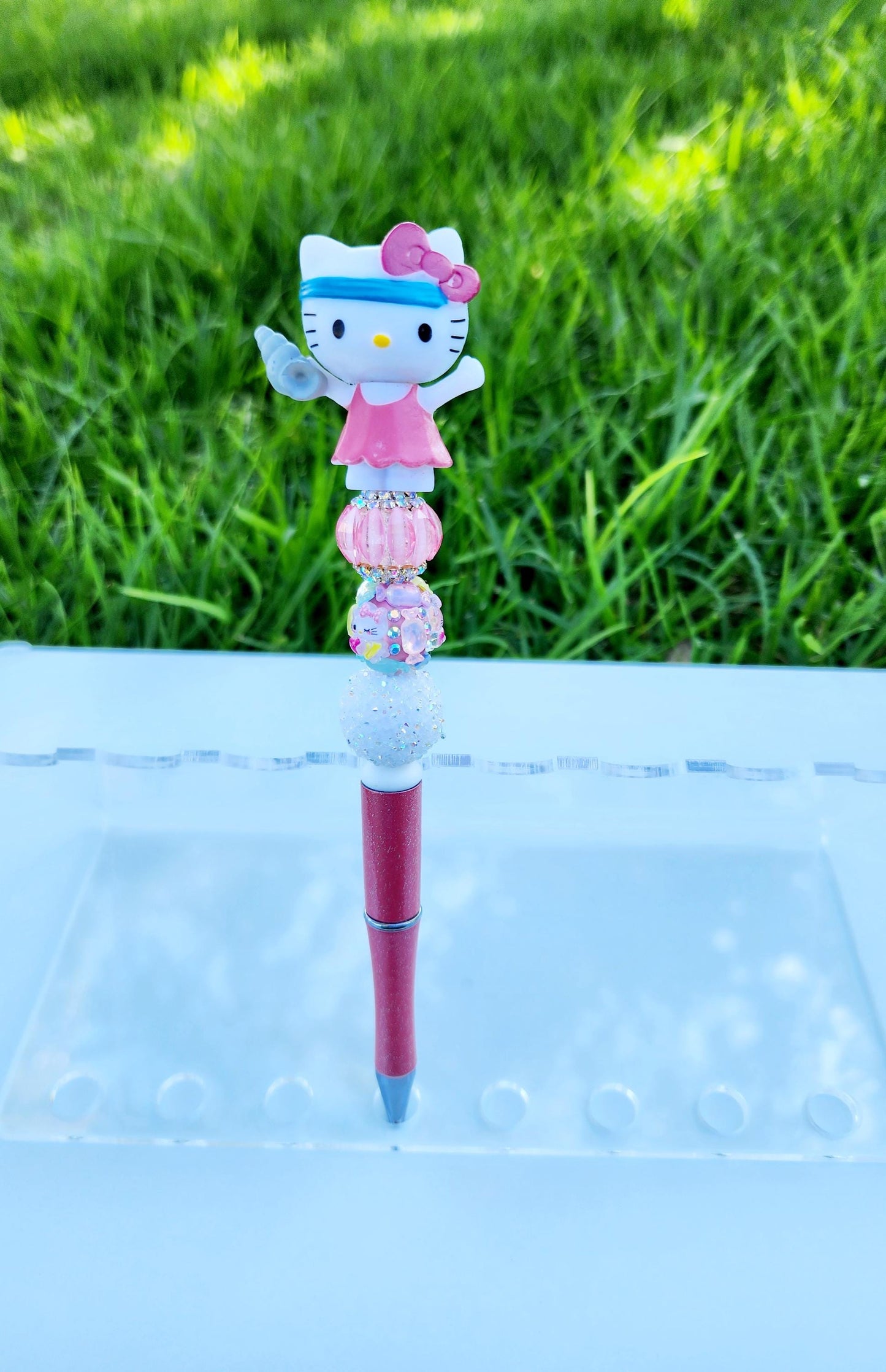 Doorable Pens, Character Pens, Beaded Pens, Gifts, Kitty