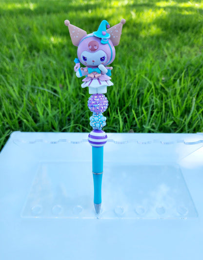 Doorable Pens, Character Pens, Beaded Pens, Gifts, (Kitty, Melody, Pompom, Kuromi)