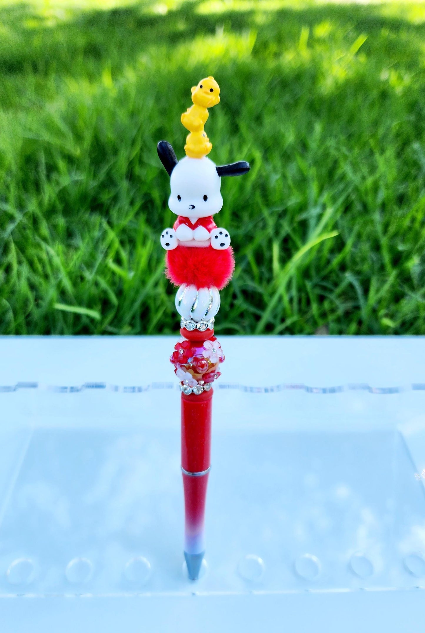 Doorable Pens, Character Pens, Beaded Pens, Gifts, (Kitty, Cinnamoroll, Pochacco)