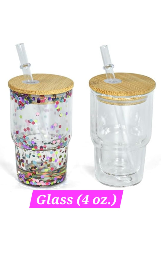(4 oz.) Mini Shot Glass Snow Globe Cup