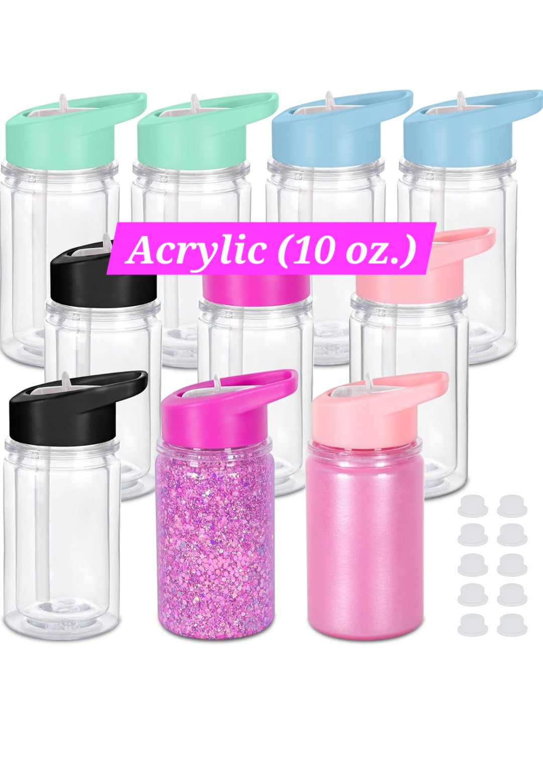 (10 oz.) Kids Acrylic Snow Globe Cup
