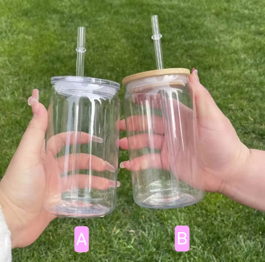(16 oz.) Transparent Acrylic/Glass Cup