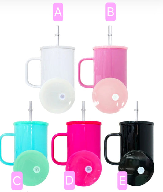 (17 oz.) Colored Glass Mug
