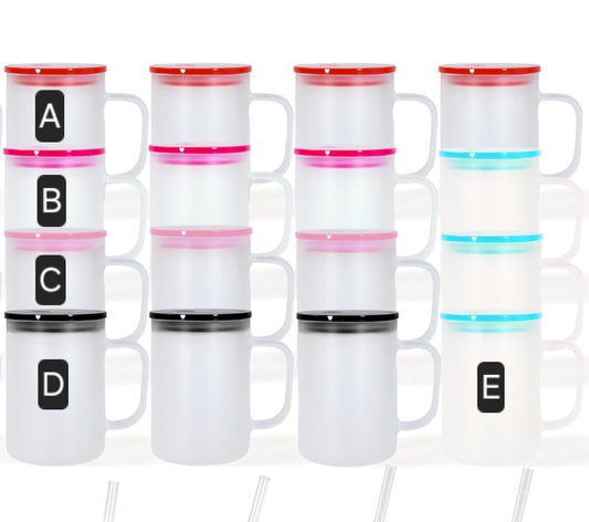 (17 oz.) Frosted Glass Mug