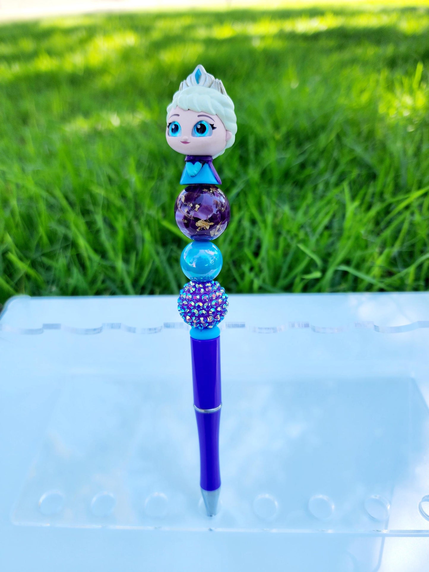 Doorable Pens, Character Pens, Beaded Pens, Gifts, Frozen, Elsa