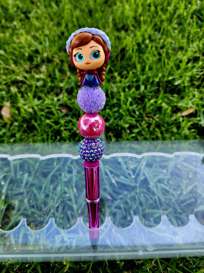 Doorable Pens, Character Pens, Beaded Pens, Gifts, Anna, Elsa, Olaf, Frozen