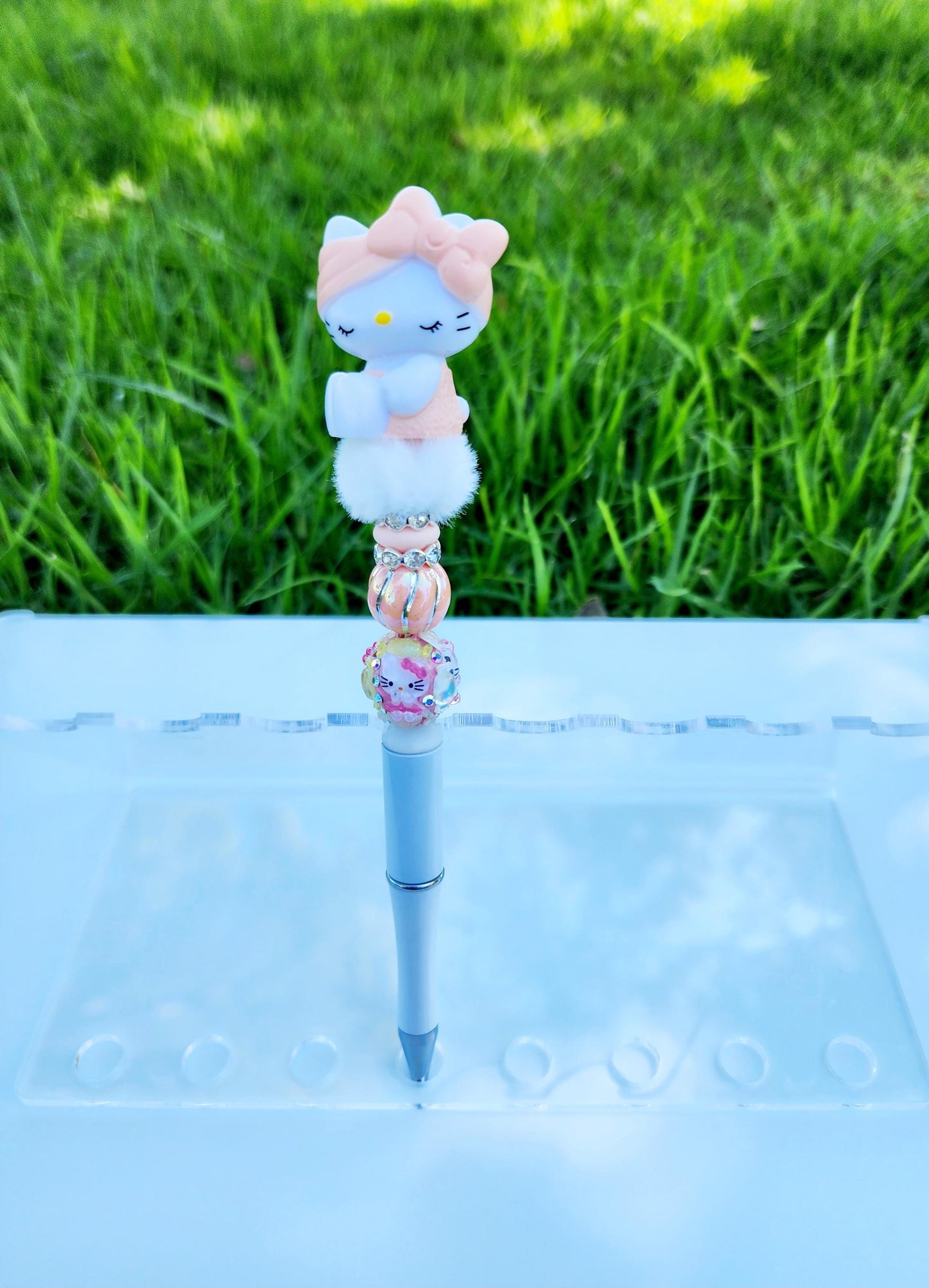 Doorable Pens, Character Pens, Beaded Pens, Gifts, Kitty