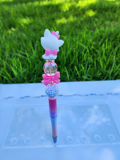 Doorable Pens, Character Pens, Beaded Pens, Gifts, Marie Cat